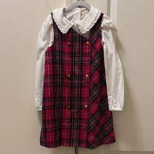 NWT Happily Grey Girl Tartan plaid dress